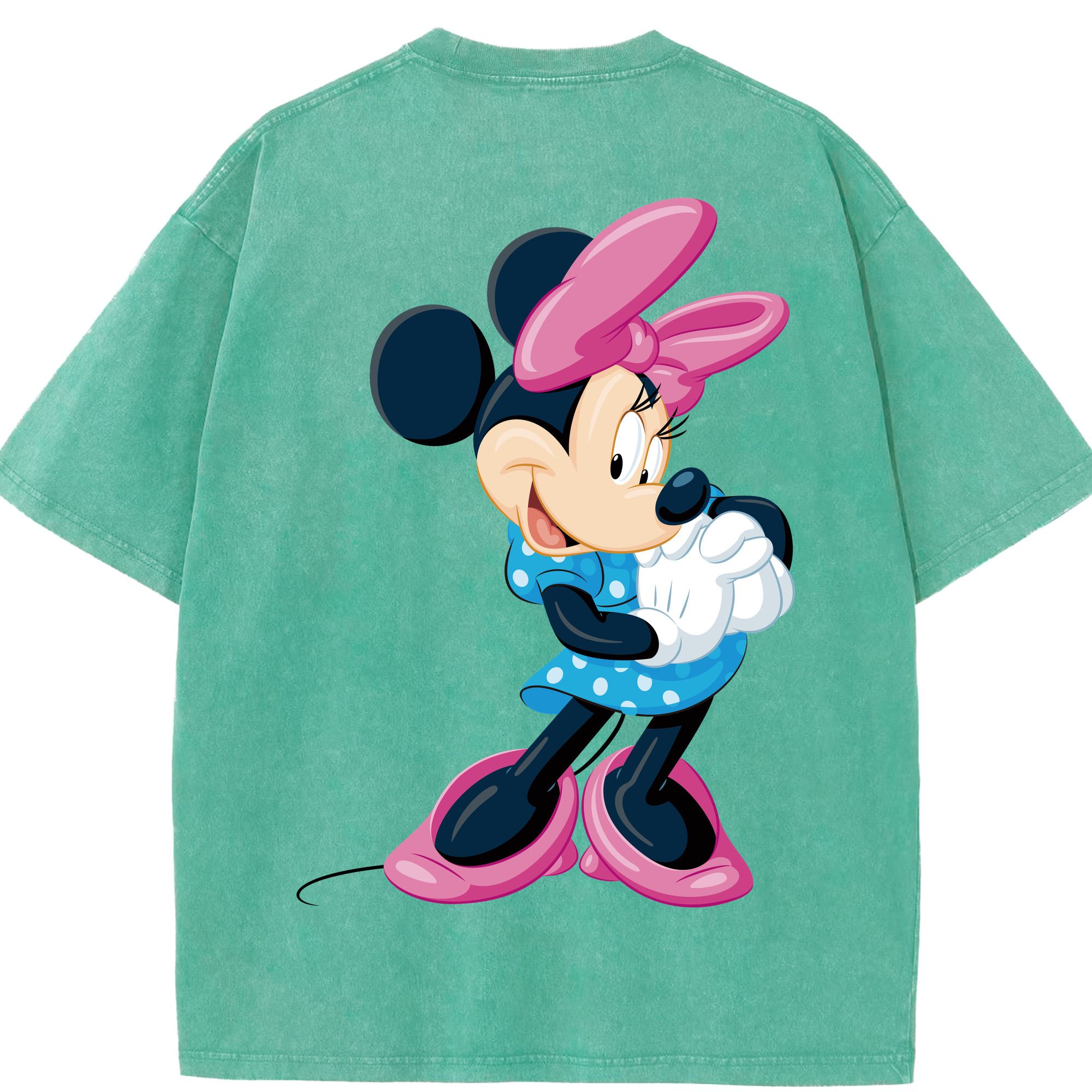 （画像用） ミッキーマウス Mickey Mouse 綿100% ヴィンテージ風 半袖Tシャツ（背面プリント）